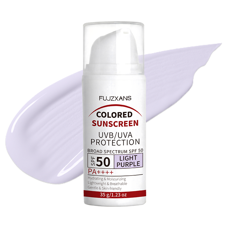 Spf 50 Waterproof Sunscreen - Sunscreen Berwarna Ungu Muda SPF 50