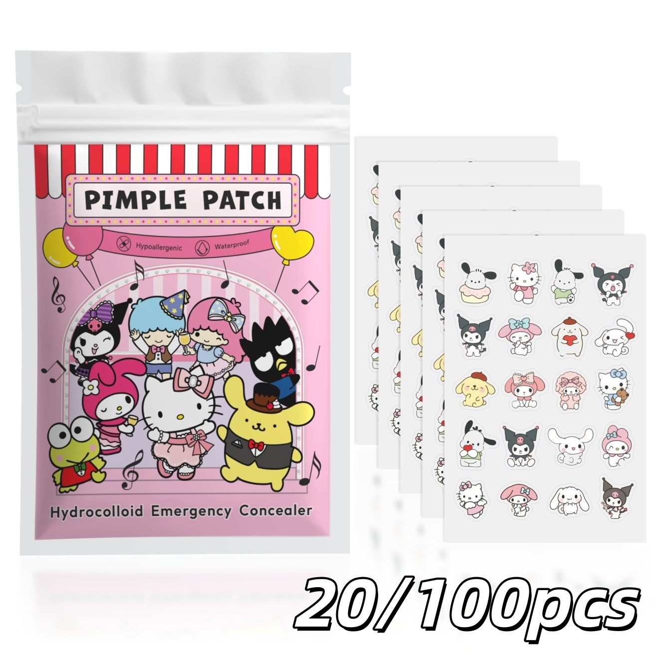 20/100 Buah Set Tambalan Jeraw - Hydrocolloid Pimple Patch ulasan dan harga