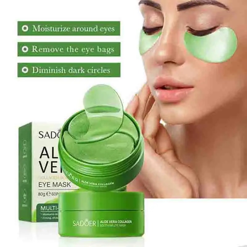 Masker mata kolagen Aloe Vera, - Collagen Under Eye Patches ulasan dan harga