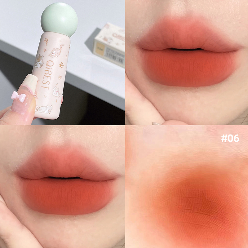 QIBEST Lip Mud Velvet Matte Ta - Matte Velvet Lip Tint Long Lasting ulasan dan harga